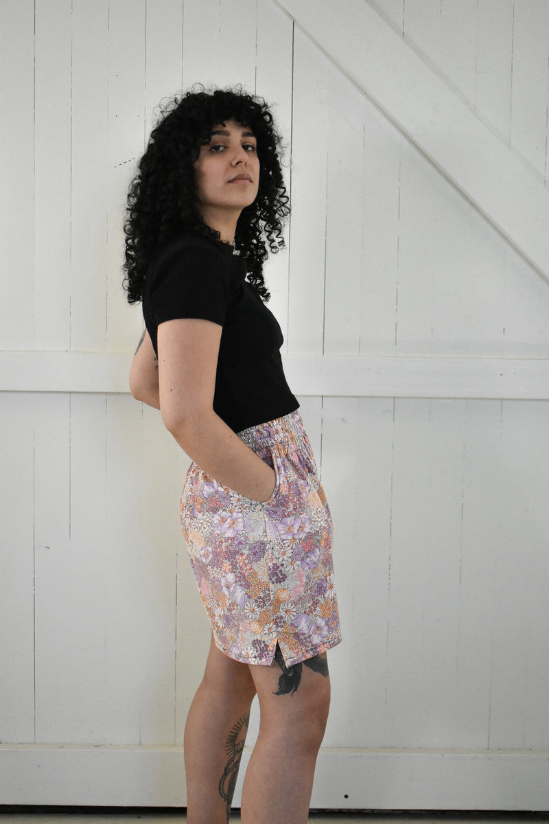 Lavender Floral Pop Shorts