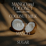 Mango and Coconut Soy Candle - Clear Jar - 9 oz