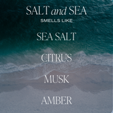 Salt and Sea Soy Candle - Black Stoneware Jar - 12 oz