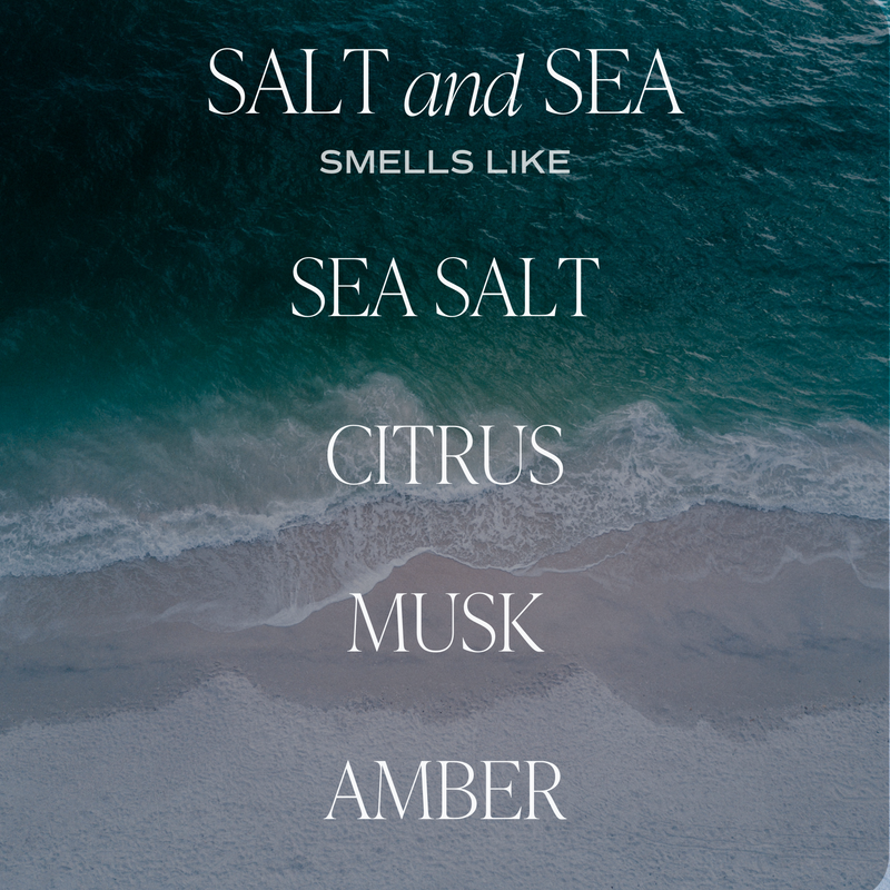 Salt and Sea Soy Candle - Clear Jar - 9 oz
