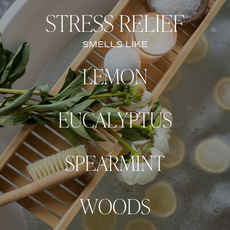 Stress Relief Soy Candle - Amber Jar - 9 oz