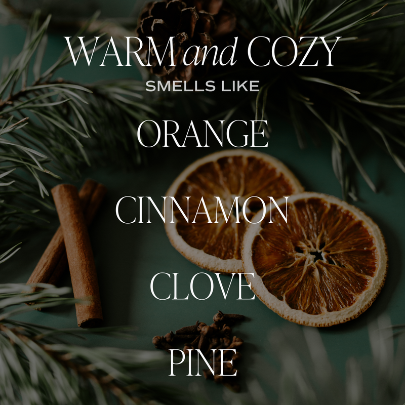 Warm and Cozy Soy Candle - Amber Jar - 11 oz
