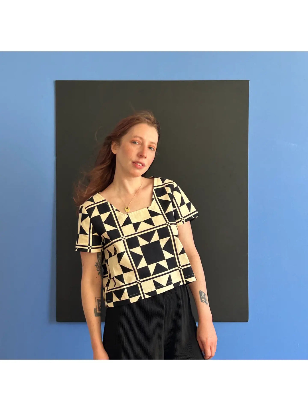 Quilt Star Crop Top
