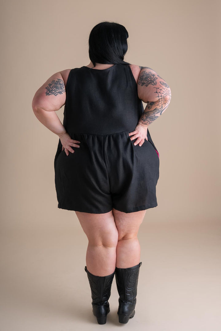 Lisbon Romper (Updated) in Black