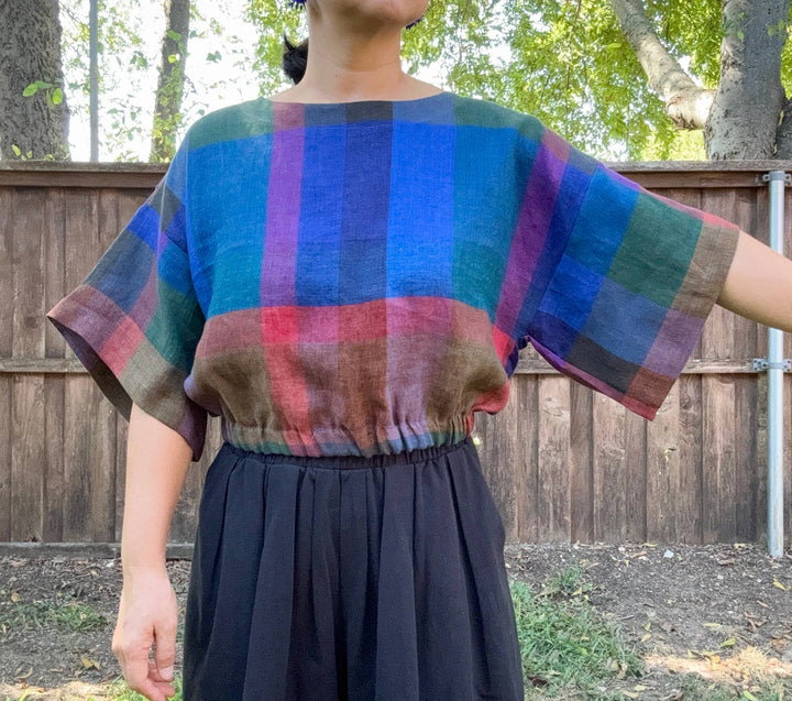 Blue Check Top