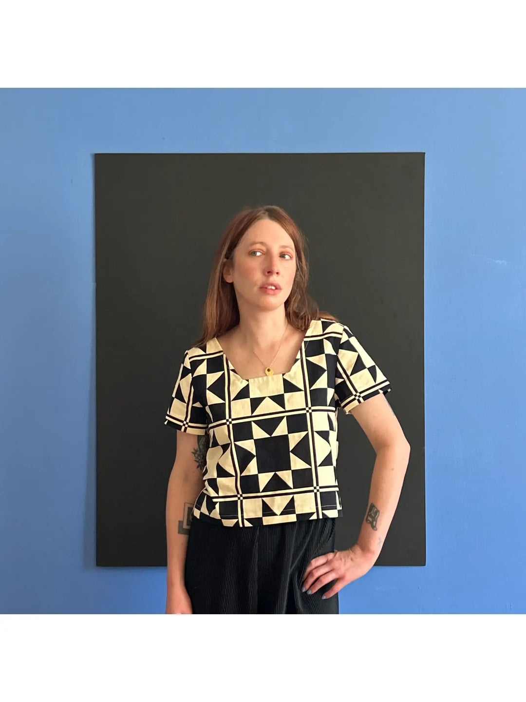 Quilt Star Crop Top