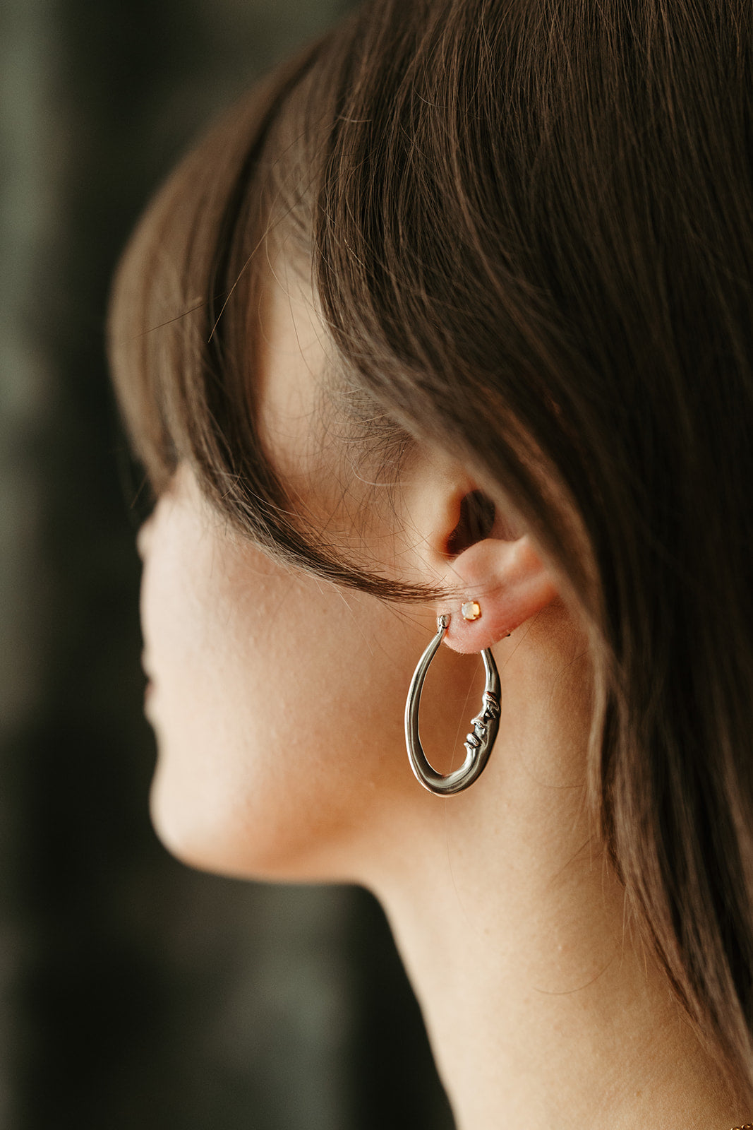 Day & Night Hoop Earrings - Silver