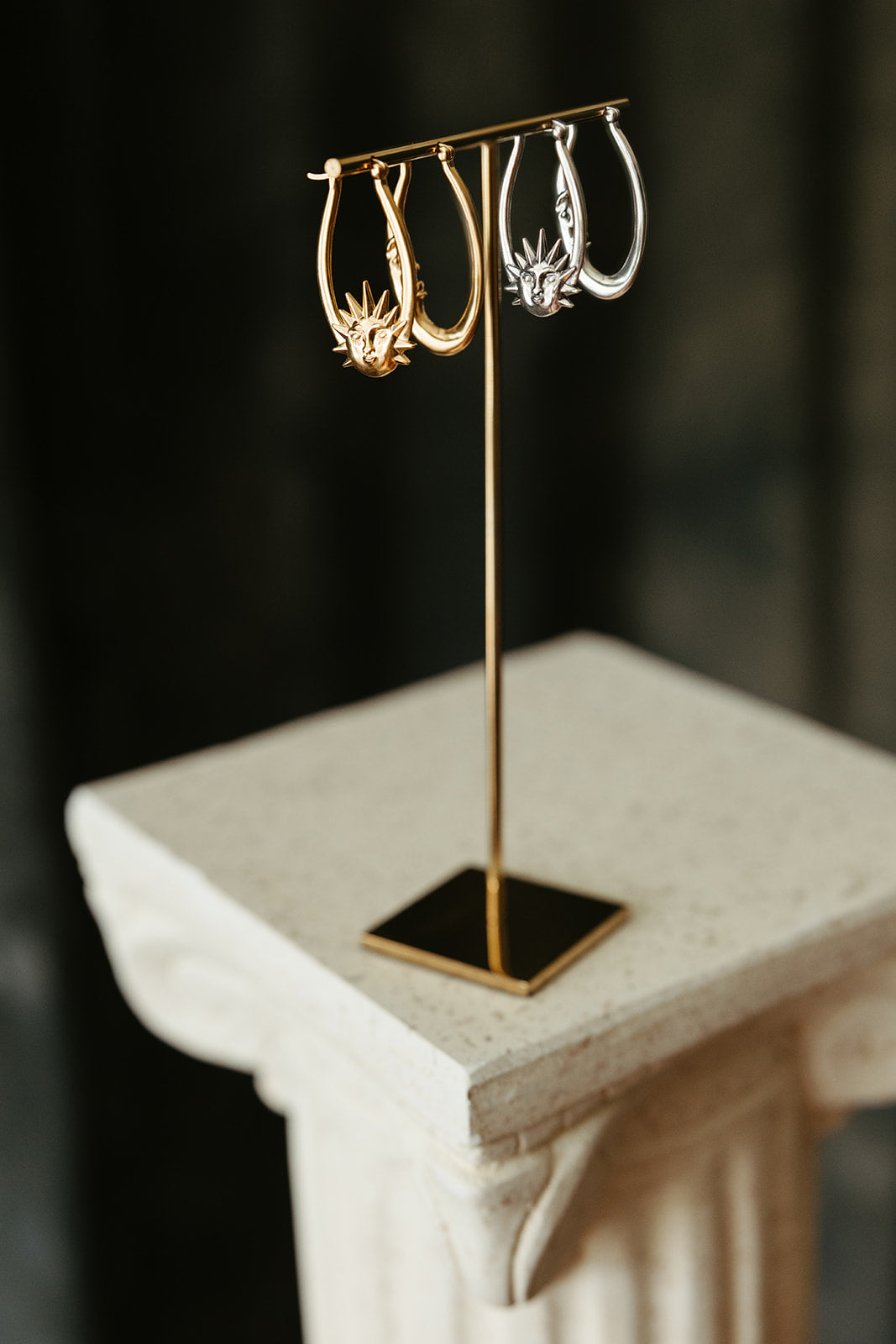 Day & Night Hoop Earrings - Silver