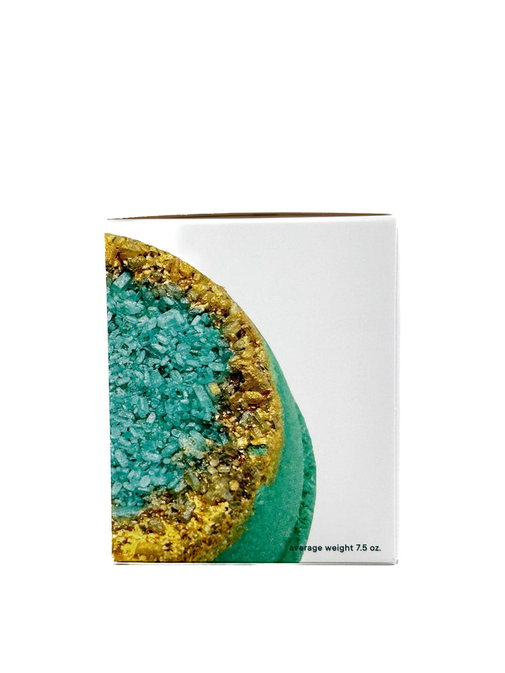 🎄 Holiday ⭐ Crystal Geode Bath Bomb - Emerald, Green + Gold