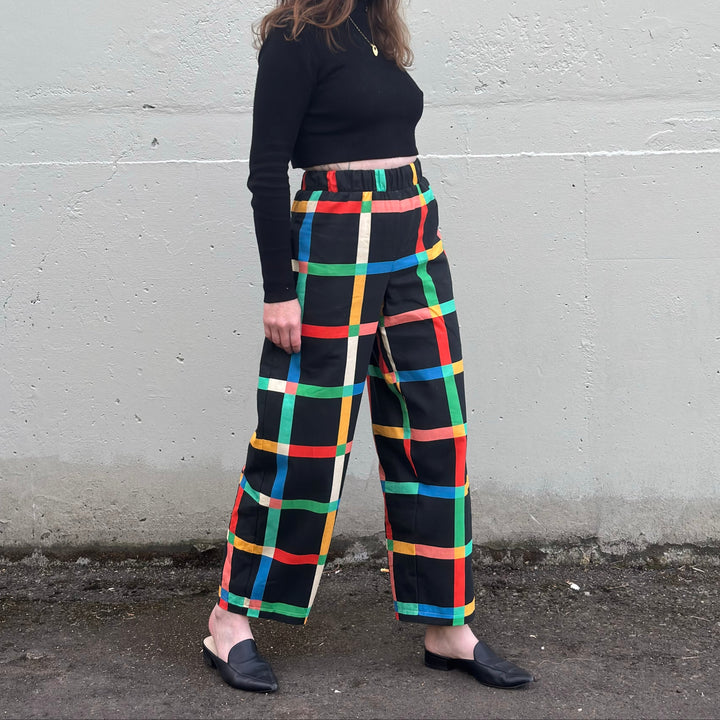 Stevie Pant - Chunky Windowpane Black