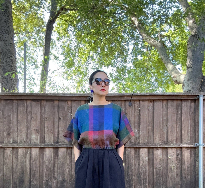 Blue Check Top