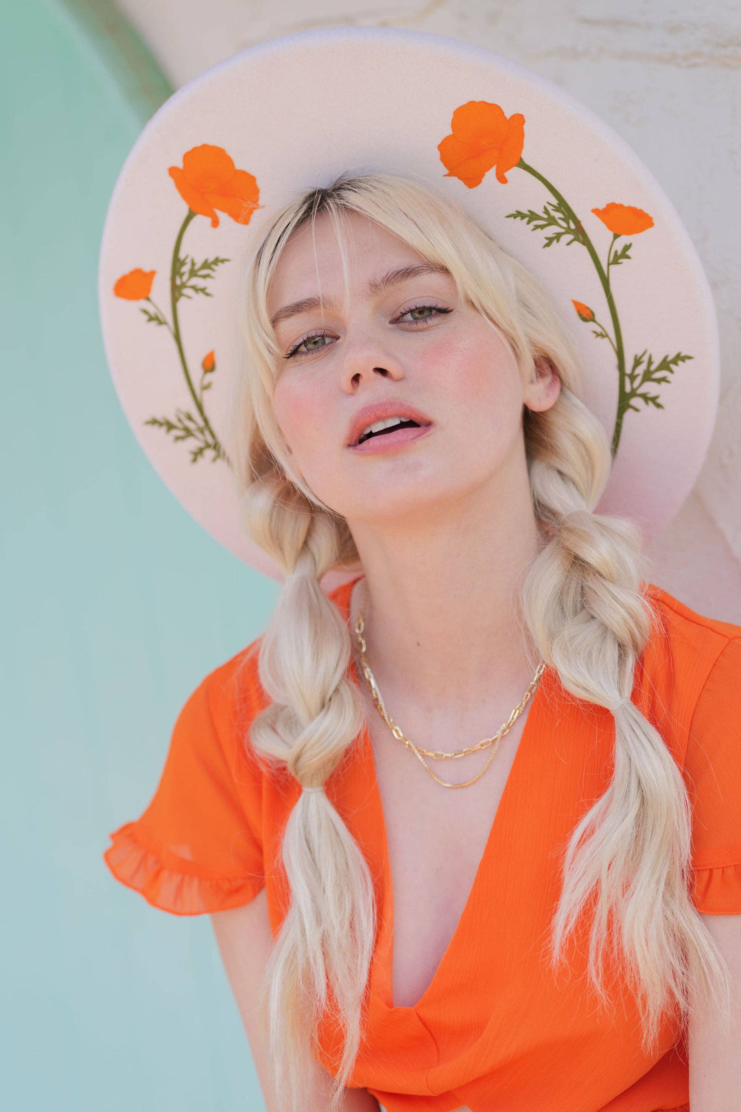 The Poppy (california, pencil brim, unique, festival): 57 (S/M)