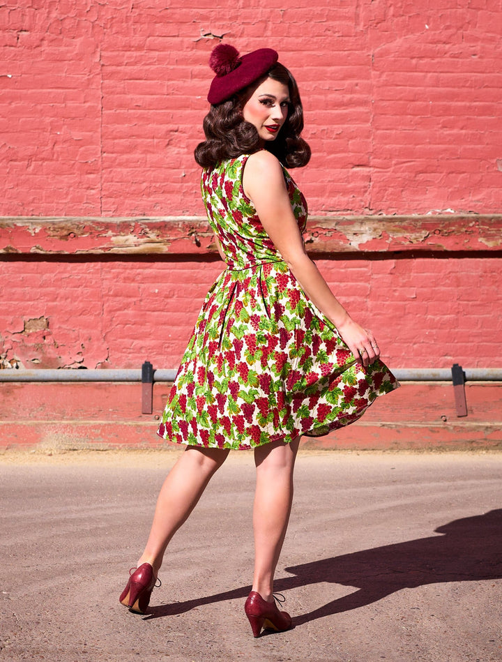 Elizabeth Dress in Grapes