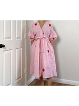 Pink Stripe Linen Dress