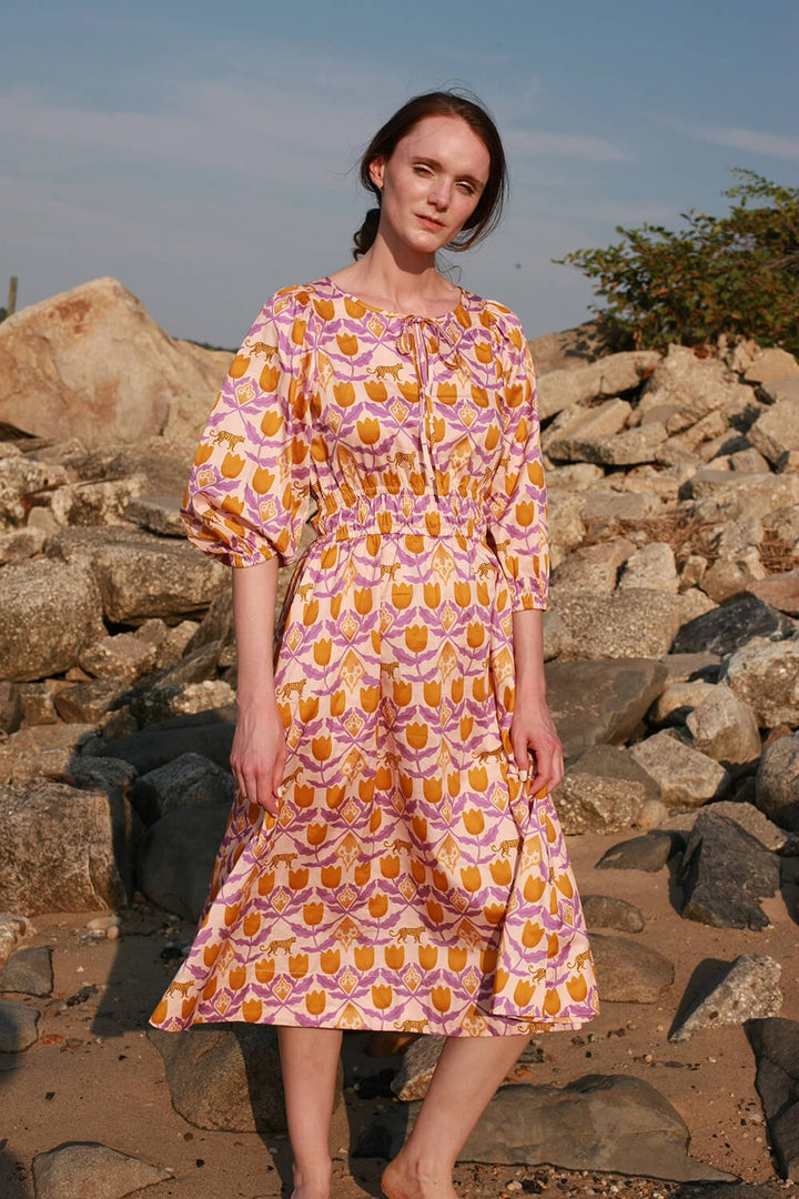 Leopards Land Midi Dress