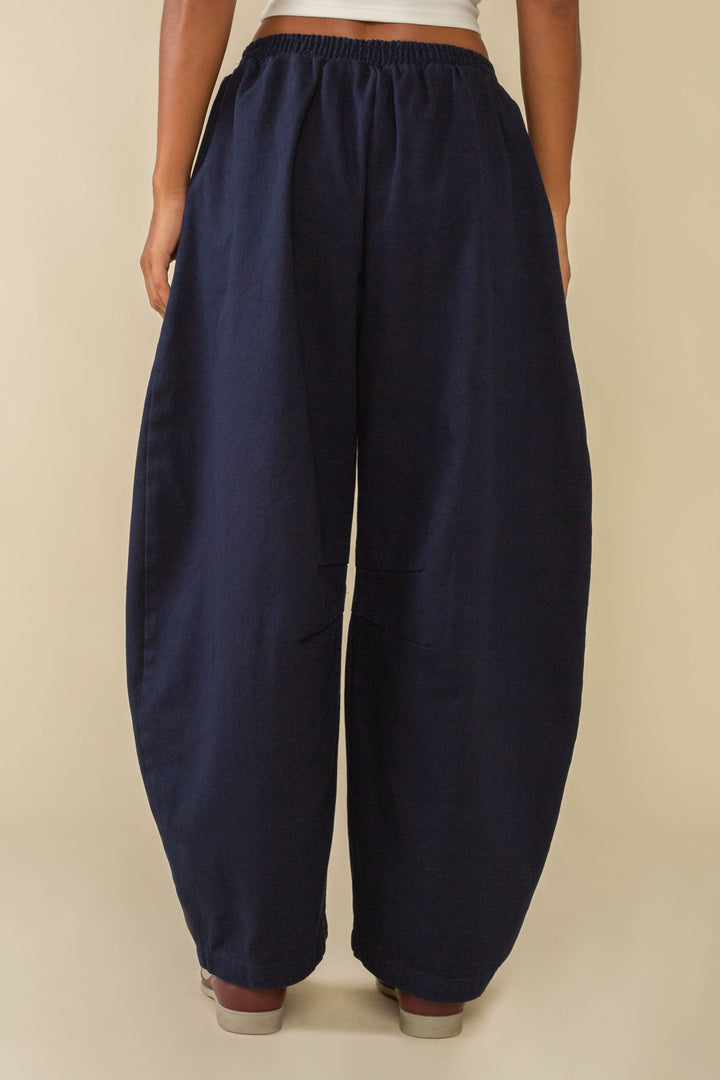 York Heavyweight Bull Denim Barrel Pant - dark wash
