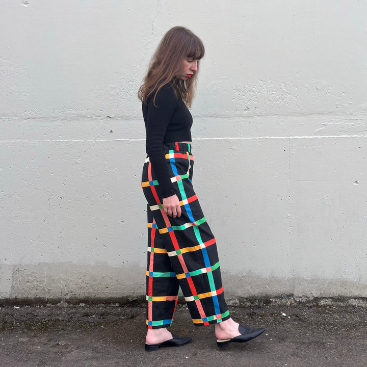 Stevie Pant - Chunky Windowpane Black