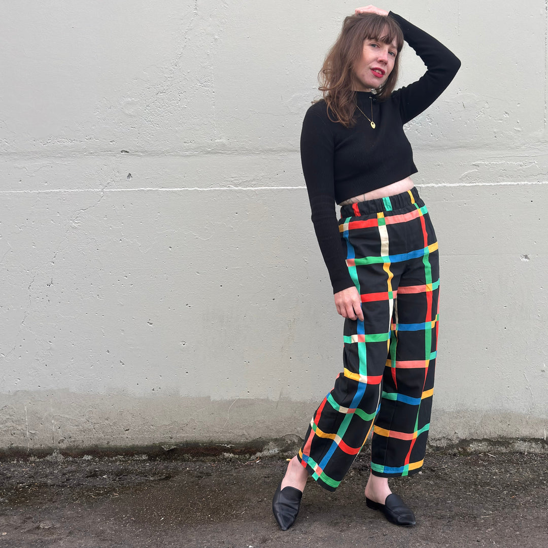 Stevie Pant - Chunky Windowpane Black