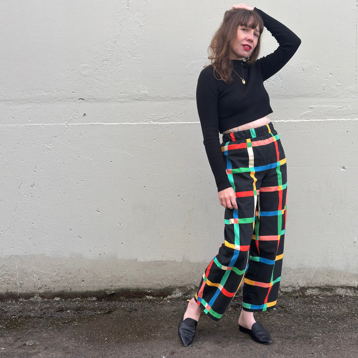 Stevie Pant - Chunky Windowpane Black