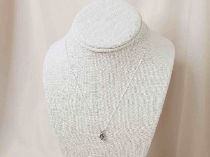 Tourmalinated Quartz Pendant Necklace - 7x5 Oval