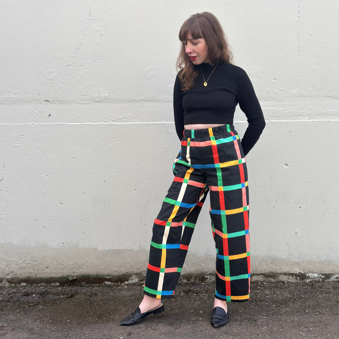 Stevie Pant - Chunky Windowpane Black