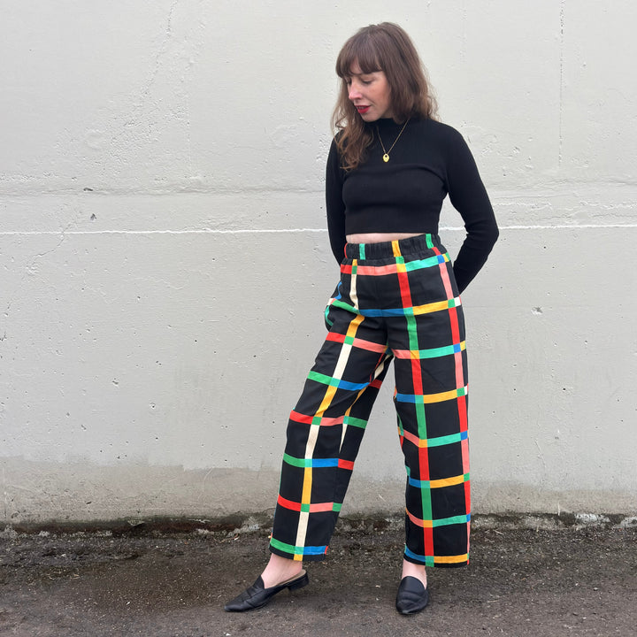 Stevie Pant - Chunky Windowpane Black