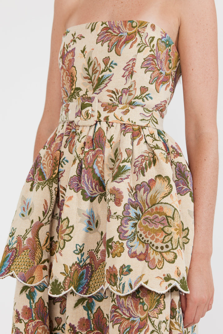 Daisy Dress - Rainbow Floral Jacquard
