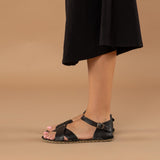 Black Criss-Cross Barefoot Sandals