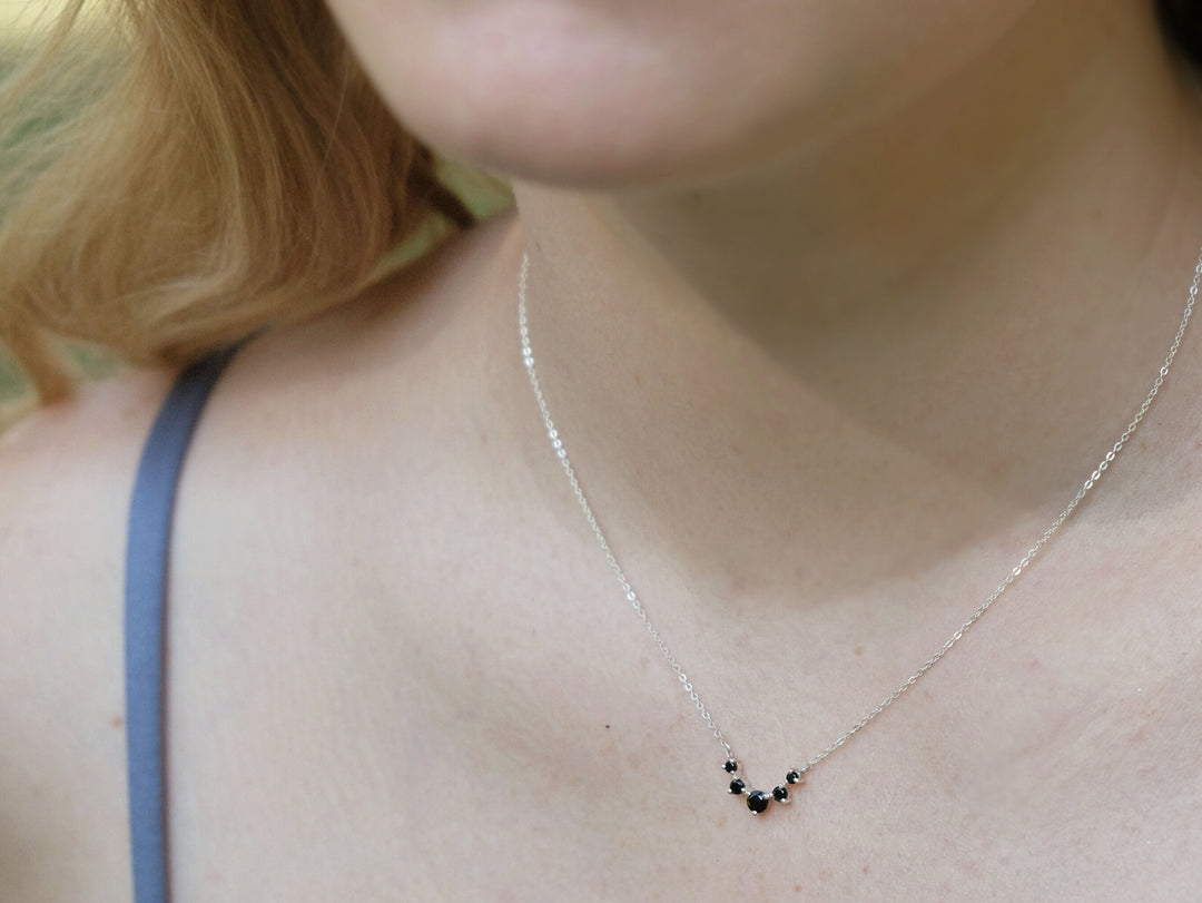 Artemis Necklace - Black Spinel