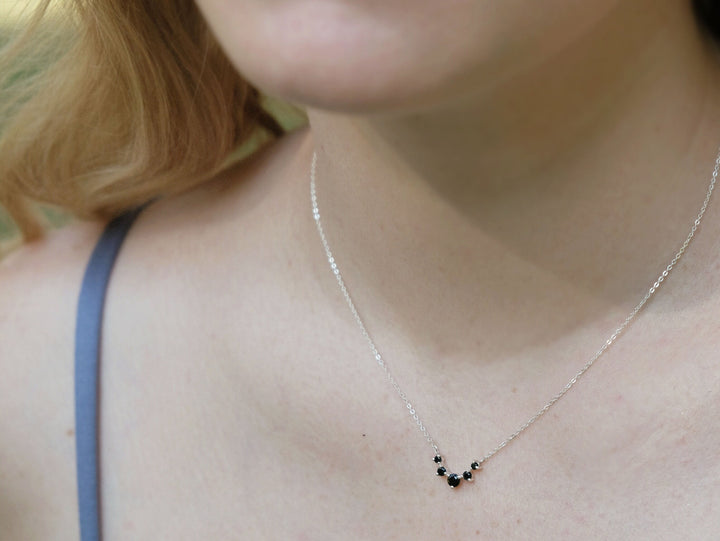 Artemis Necklace - Black Spinel