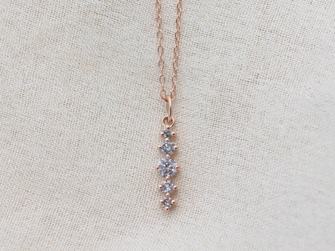 Artemis Pendant Necklace - Salt and Pepper Diamonds