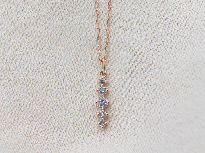 Artemis Pendant Necklace - Salt and Pepper Diamonds