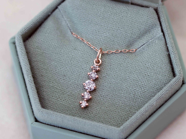 Artemis Pendant Necklace - Salt and Pepper Diamonds