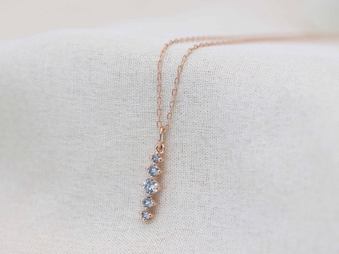 Artemis Pendant Necklace - Salt and Pepper Diamonds
