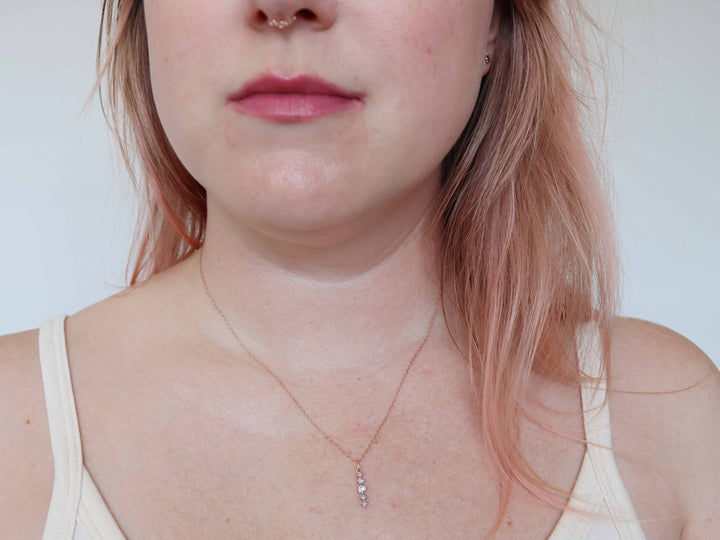 Artemis Pendant Necklace - Salt and Pepper Diamonds