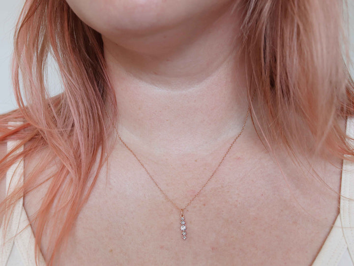 Artemis Pendant Necklace - Salt and Pepper Diamonds