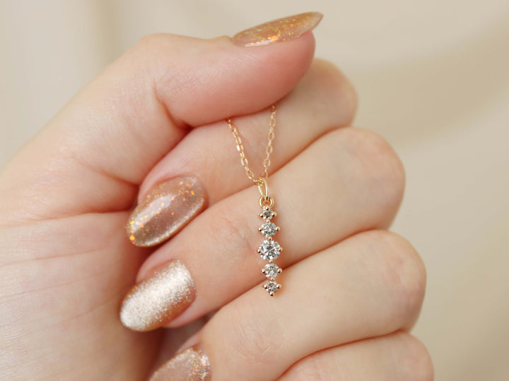 Artemis Pendant Necklace - Salt and Pepper Diamonds