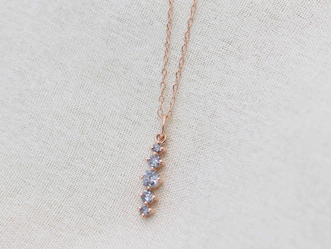 Artemis Pendant Necklace - Salt and Pepper Diamonds