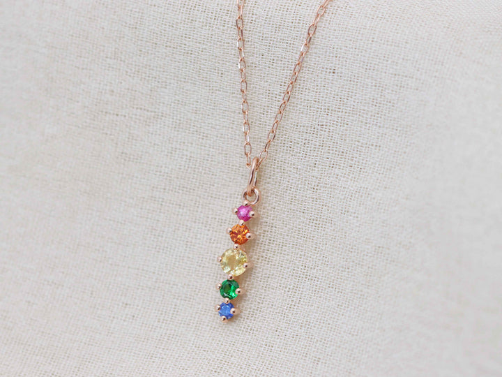 Artemis Pendant Necklace - Rainbow Sapphires