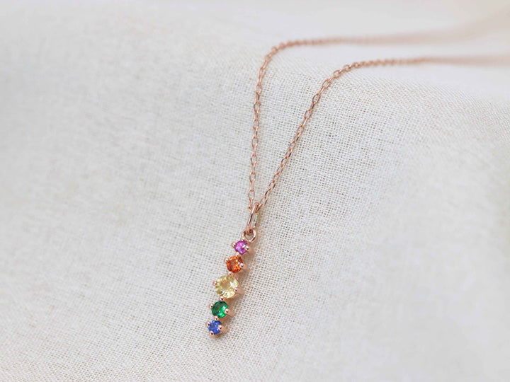 Artemis Pendant Necklace - Rainbow Sapphires