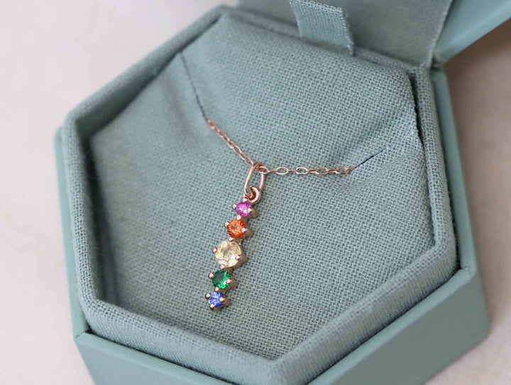 Artemis Pendant Necklace - Rainbow Sapphires
