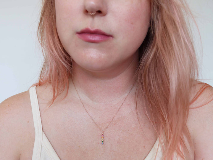 Artemis Pendant Necklace - Rainbow Sapphires