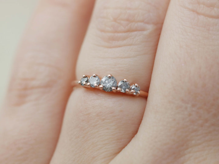 Artemis Ring - Salt and Pepper Diamonds