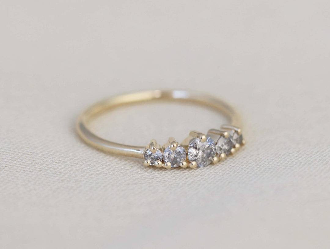 Artemis Ring - Salt and Pepper Diamonds