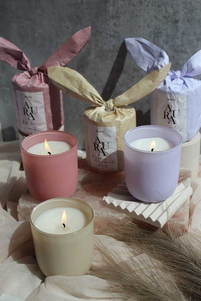 Teakwood & Leather Candle