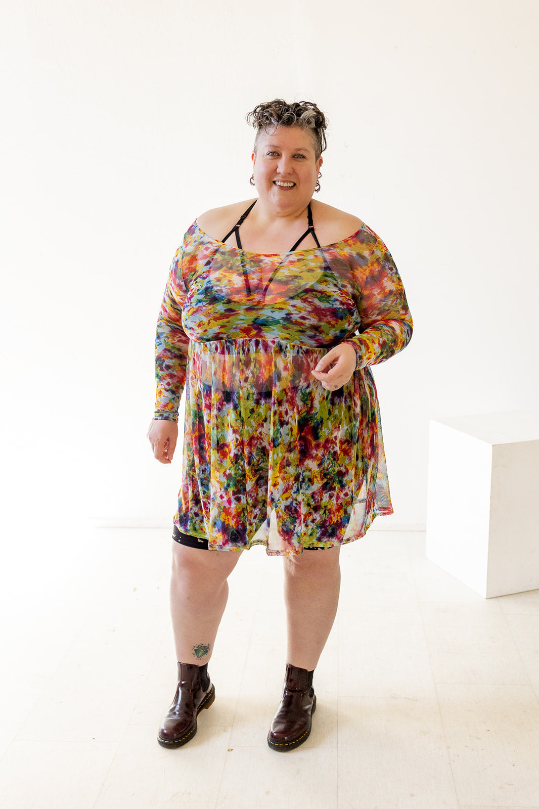 Megumi Mini Dress in Floral Watercolor