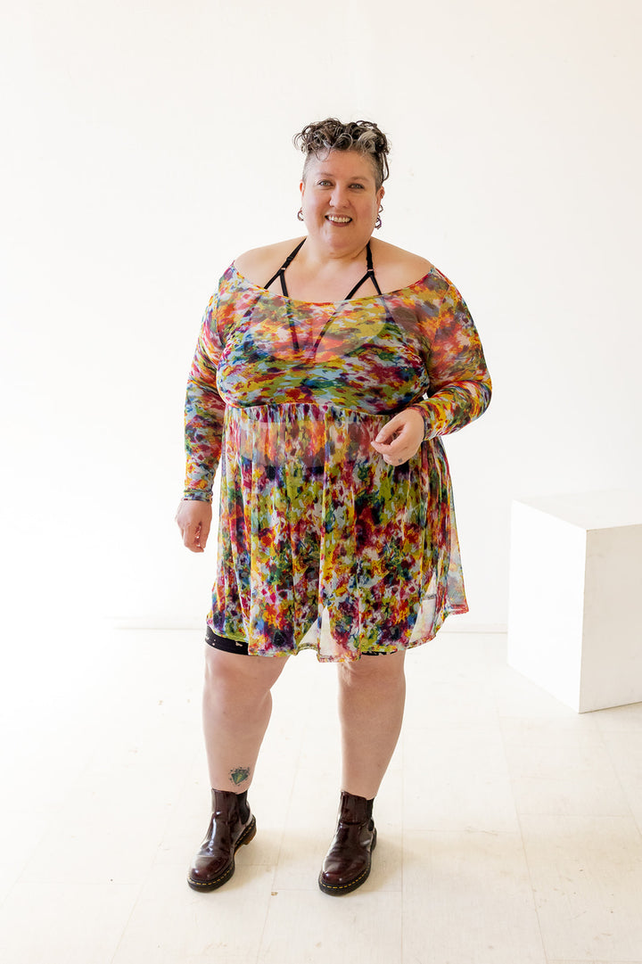 Megumi Mini Dress in Floral Watercolor