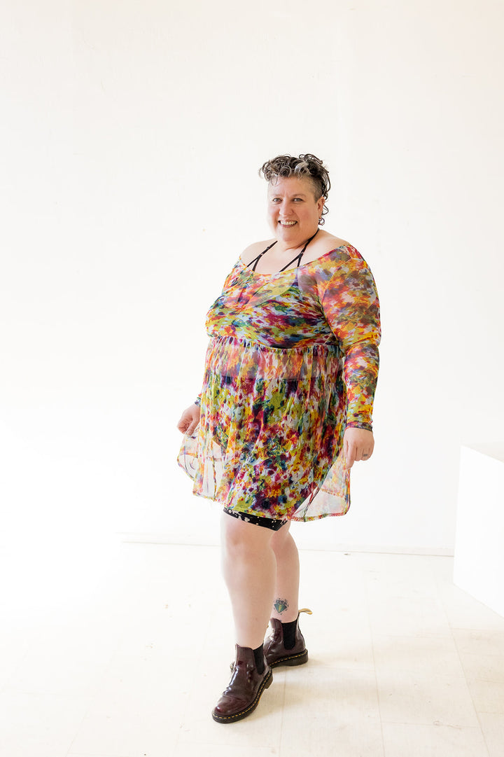 Megumi Mini Dress in Floral Watercolor