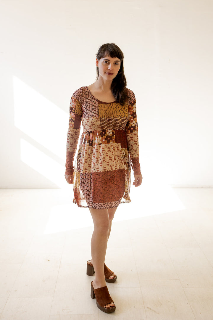 Megumi Mini Dress in Quilt