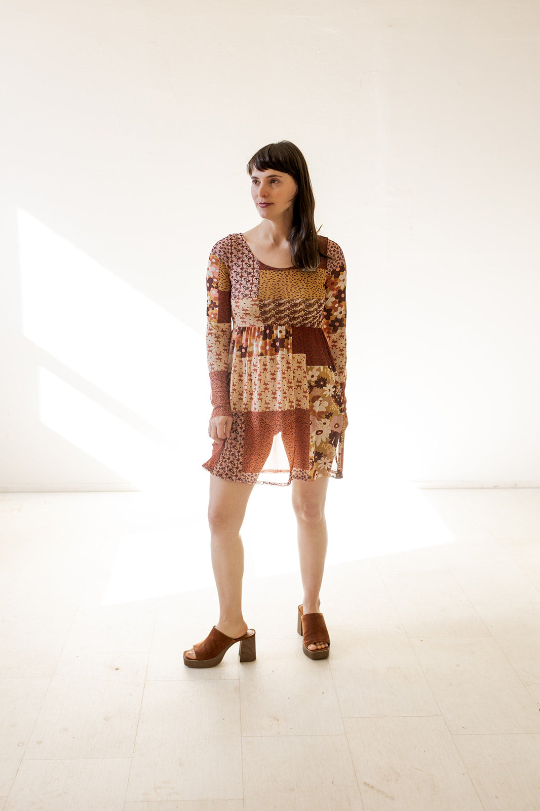 Megumi Mini Dress in Quilt